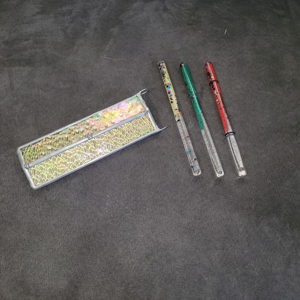 Vintage Stained Glass Interchangeable Inserts Views Glass Colorful
